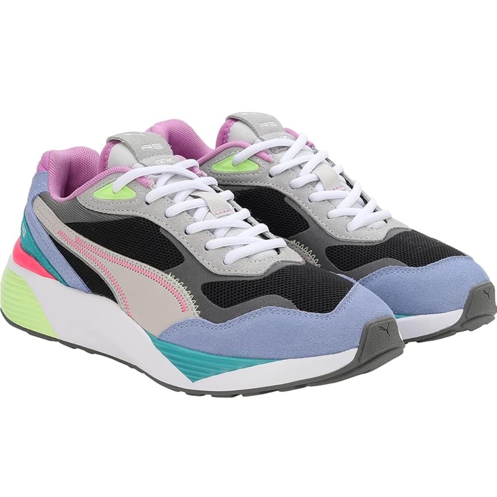Rare Puma RS Metric Black Mauve  Size 8 390078-07